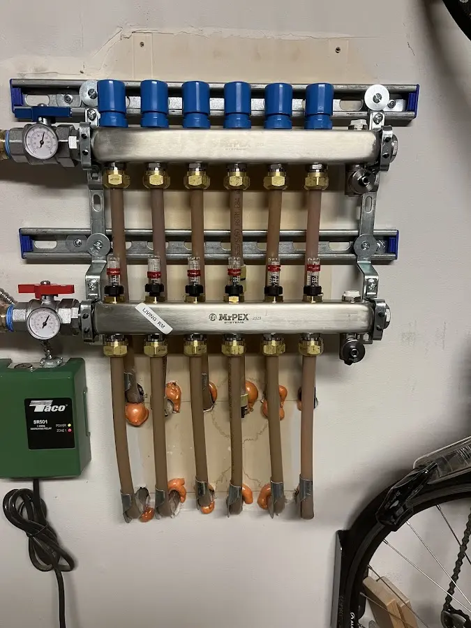 Plumber performing Gas Leak Detection at a residential property in Meridian